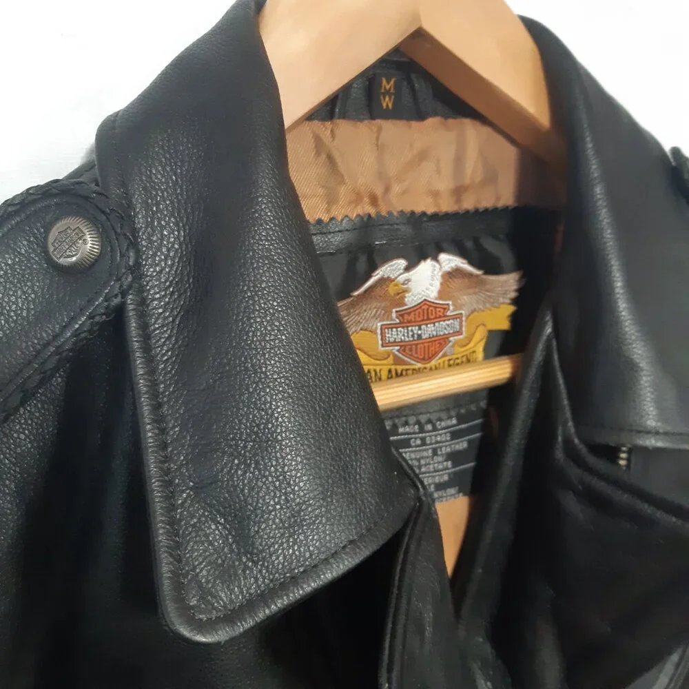 Harley-Davidson "An American Legend"-Authentic Vest Genuine Leather Women Medium - Picture 3 of 17